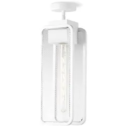 Moderne Deckenlampe WEAVE weiß - für Filament LED Leuchtmittel - 47,5cm x 11cm -...