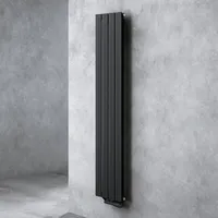 doporro Flachheizkörper 1600 x 300 mm 510 W anthrazit Mittelventil