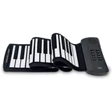 MikaMax Roll-Up Keyboard - Roll-Up Piano - Tragbares Klavier - Aufnahmefunktion - Inkl. Tragetasche - 61 Tasten - 16 Instrumentenanzeige -