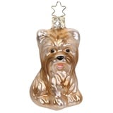 INGE-GLAS® Christbaumschmuck Yorkshire Terrier Hund 7,5cm (1-tlg), mundgeblasen