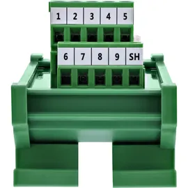 InLine InLine® D-Sub 9 Terminalblock, Buchse, Schraubklemme, Hutschiene