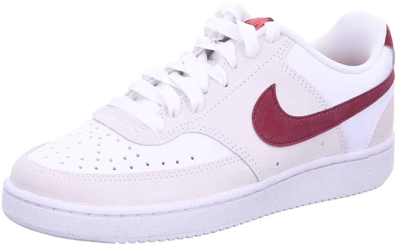 Nike Damen W Court Vision Lo Low Top Schuhe, White/Team Red-Adobe-Dragon Red, 40.5 EU - 40.5 EU