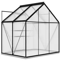 Tidyard Gew?chshaus UV-best?ndig W?rmeisolierend Treibhaus Tomatenhaus Frühbeet Garten Pflanzenhaus Gartenhaus 190 x 130 x 132/202 cm,Anthrazit Aluminium 2,47m2