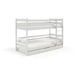 masseno Etagenbett SIMBA 80 x 190 cm Kiefer massiv weiß