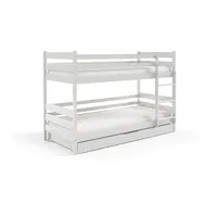 masseno Etagenbett SIMBA 80 x 190 cm Kiefer massiv weiß
