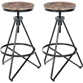 CLP Barhocker Karla 2er Set höhenverstellbar drehbar Silber