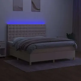 vidaXL Boxspringbett 180 x 200 cm Creme