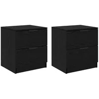 VidaXL Nachttisch 2 pcs Schwarze Eiche 45 x 39