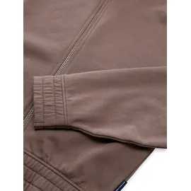 Tom Tailor Mädchen Sweatjacke mit Stehkragen, braun, Uni, Gr. 140