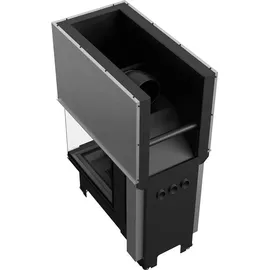 Kratki NBU 500/700 Kamineinsatz Stahl Schwarz/Abdeckplatte Glas