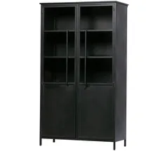 Woood Vitrine Exhibit 99 x 44 x 170 cm Schwarz