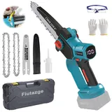 Akku Kettensäge für Makita-Akkus, 8 Zoll Mini Kettensäge, 18V Brushless Kettensäge, mit Ölpumpen und Werkzeuglosem Kettenspannen für Garten,Ast,Holzschneidenz (Ohne Akku)