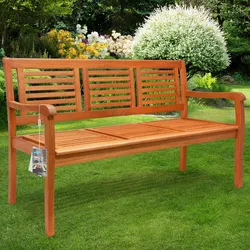 Gartenbank Eukalyptusholz 153x90x60cm FSC®-zertifiziert