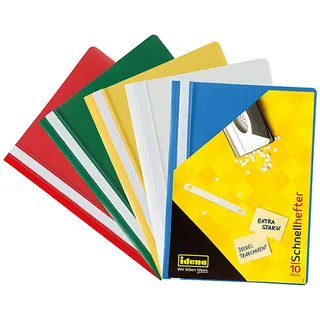 IDENA 307007 A4 10 Stück, 5 Farben, 2 x blau/weiß/gelb/grün/rot