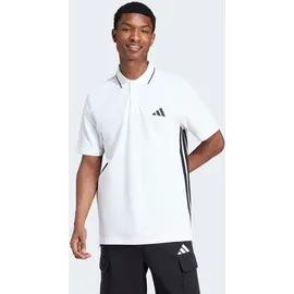 adidas Essentials 3-Streifen Piqué Kurzarm-poloshirt White / Black XL
