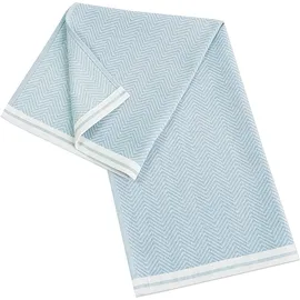 framsohn frottier Geschirrtuch FRAMSOHN FROTTIER "Modern Living Fischgrät", blau (rauchblau), B:50cm L:70cm, 100% Baumwolle, Geschirrtücher, Geschirrtuch, dichte Feinwebung, in Österreich hergestellt, 50x70 cm