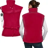 sinnlein Heizkissen, elektrisch für Rücken Schulter | Wärmekissen mit 3 Temperaturstufen & Abschaltautomatik (Weinrot)