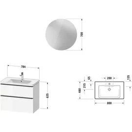 Duravit D-Neo 5-tlg. Weiß Hochglanz