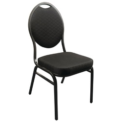 Gastro Bankettstühle Bolero mit ovaler Lehne, schwarz 4 Stück