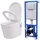 vidaXL Hänge-Toilette mit WC-Sitz Weiß