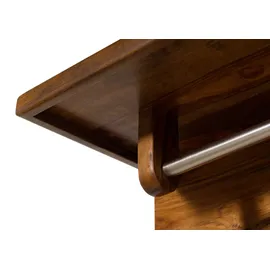 MASSIVMOEBEL24.DE Wandgarderobe Toronto Lux 100 x 60 x 35 cm Walnuss