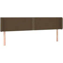 vidaXL LED Kopfteil Dunkelbraun 183x16x78/88 cm Stoff