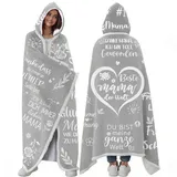 Aellowet Muttertagsgeschenke für Mama, Decke mit ärmeln Beste Mama Geschenk von Tochter Sohn, Kuscheldecke mit Ärmeln Geschenke für Mutter von zum Muttertag Geburtstag Weihnachten