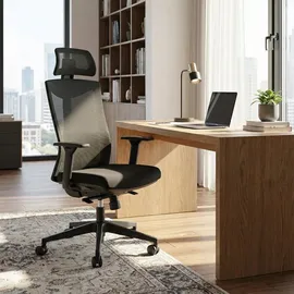 Ergo Office Ergonomischer Bürostuhl Netzstoff Schwarz