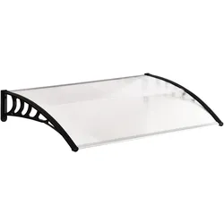 Outsunny Vordach Polycarbonat, Aluminium