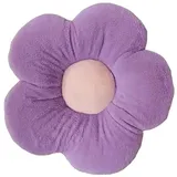 SYSUII Blumenkissen, blumenförmige Wurfkissen, 35 * 35cm Niedliche Blume Bodenkissen Blumenkissen Dekokissen Sitzkissen Stuhlkissen für Kinderzimmer Hause Sofa Dekoration Raumdekoration -Lila