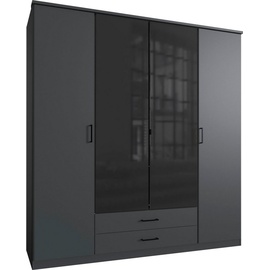 WIMEX Drehtürenschrank »Soest«, mit Farbglas-Tür, wahlweise 135 oder 180cm breit, schwarz B/H/T: ca. 180x199x58 cm x 198 cm x 58 cm