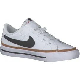 Nike Court Legacy Sneaker Jungen 102 white/black-desert ochre-gum light brown 34