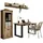 furn.design Büromöbel-Set Used Wood hell, anthrazit, mit Aktenregal Wandregal | Gr.: onesize