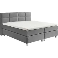 Westfalia Schlafkomfort Boxspringbett, grau, B:215cm L:210cm, Bezug: 100% Polyester;Polsterung: