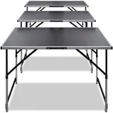 vidaXL Tapeziertisch 3 Stk. Klappbar Höhenverstellbar