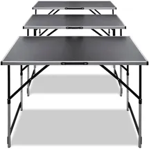 vidaXL Tapeziertisch 3 Stk. Klappbar Höhenverstellbar