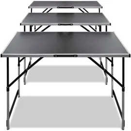 vidaXL Tapeziertisch 3 Stk. Klappbar Höhenverstellbar
