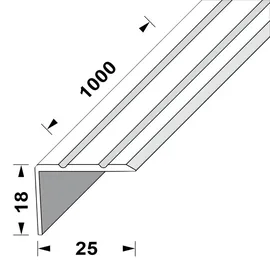 SO-Tech Treppenkantenprofil Alu 1000 x 25 x 18 mm kürzbar selbstklebend goldfarben