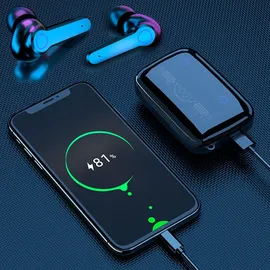 NAUC In-Ear Bluetooth Kopfhörer für Motorola Moto G / Power (2025) Earbuds Ohrhörer - Schwarz