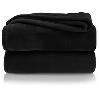 heimtexland Kuscheldecke 130 x 170 cm Schwarz