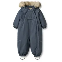 Wheat Schneeoverall WHEAT "Snowsuit Nickie", Jungen, Gr. 86, N-Gr, bunt (graublau), Obermaterial: 100% Nylon, unifarben, normal, Overalls, wasserdicht, atmungsaktiv und leicht wattiert