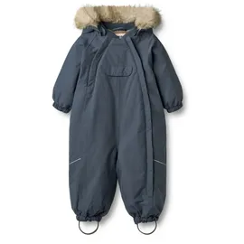 Wheat Schneeoverall WHEAT "Snowsuit Nickie", Jungen, Gr. 86, N-Gr, bunt (graublau), Obermaterial: 100% Nylon, unifarben, normal, Overalls, wasserdicht, atmungsaktiv und leicht wattiert