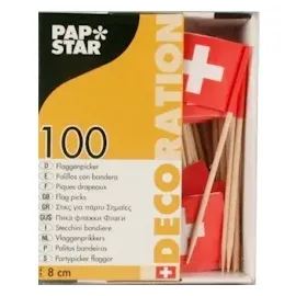Papstar Deko-Picker 8 cm "Schweiz"