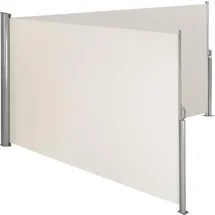 Tectake Aluminium Doppel Seitenmarkise 180 x 600 cm beige