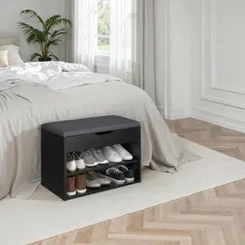 Tectake Jasmina 60 x 30 x 43,5 cm schwarz