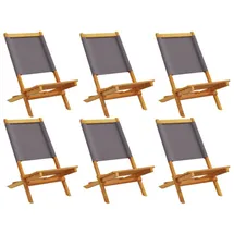 vidaXL Gartenstuhl 52,2 x 94,3 x 68 cm grau 6 St.