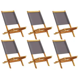 vidaXL Gartenstuhl 52,2 x 94,3 x 68 cm grau 6 St.