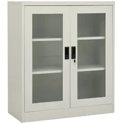 Büroschrank Hellgrau 90x40x105 cm Stahl