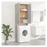vidaXL Waschmaschinenschrank 64 x 25,5 x 190 cm Grau Holz