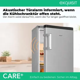 Exquisit KS16-4-HEA-090E Kühlschrank (106 l, 865 mm hoch, Silber)